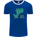 T-Rex Whats Up Mens Ringer T-Shirt FotL Royal Blue/White