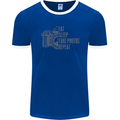 Photography Eat Sleep Photos Photographer Mens Ringer T-Shirt FotL Royal Blue/White