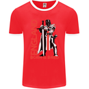 England Born & Bred St Georges Day Mens Ringer T-Shirt FotL Red/White