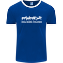 Horse Riding Evolution Equestrian Mens Ringer T-Shirt FotL Royal Blue/White