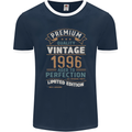 Premium Vintage 27th Birthday 1996 Mens Ringer T-Shirt FotL Navy Blue/White