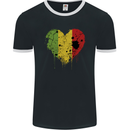 Love Mali Flag Malian Day Football Mens Ringer T-Shirt FotL Black/White