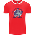 Offensive Turtle Climate Change Environment Mens Ringer T-Shirt Red/White