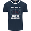 What Part of Hockey Dont You Understand Ice Mens Ringer T-Shirt FotL Navy Blue/White