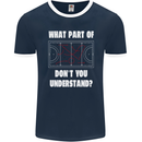 What Part of Hockey Dont You Understand Ice Mens Ringer T-Shirt FotL Navy Blue/White