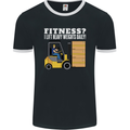 I Lift Heavy Weights All Day Funny Forklift Driver Mens Ringer T-Shirt FotL Black/White