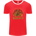 Bushcraft Funny Outdoor Persuits Camping Scouts Mens Ringer T-Shirt FotL Red/White