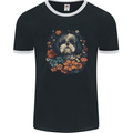 A Shih Tzu Dog With Flowers Mens Ringer T-Shirt FotL Black/White