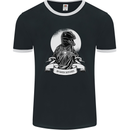 Raptor Jesus Funny Dinosaur T-Rex Atheist Mens Ringer T-Shirt FotL Black/White