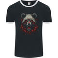 Evil Panda Bear Fantasy Horror Halloween Mens Ringer T-Shirt FotL Black/White