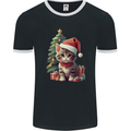 Cute Christmas With Presents and Tree Mens Ringer T-Shirt FotL Black/White