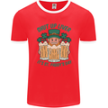 St Patricks Day Shut Up Liver Funny Beer Alcohol Mens Ringer T-Shirt FotL Red/White