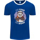 Good Food Good Mood Funny Panda Chef BBQ Mens Ringer T-Shirt FotL Royal Blue/White