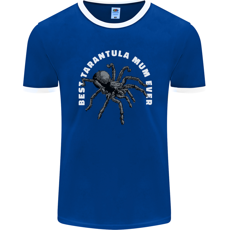 Tarantula Mum Funny Spider Mens Ringer T-Shirt FotL Royal Blue/White