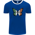 Irish Butterfly Ireland Ire Mens Ringer T-Shirt Royal Blue/White