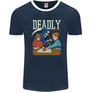Deadly Games For Kids Grim Reaper Ouija Board Mens Ringer T-Shirt FotL Navy Blue/White