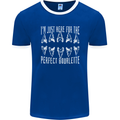 Shark Teeth Fossils Palaeontology Megalodon Mens Ringer T-Shirt FotL Royal Blue/White