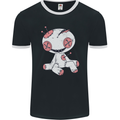 A Torn Voodoo Doll Heart Dark Magic Halloween Mens Ringer T-Shirt FotL Black/White