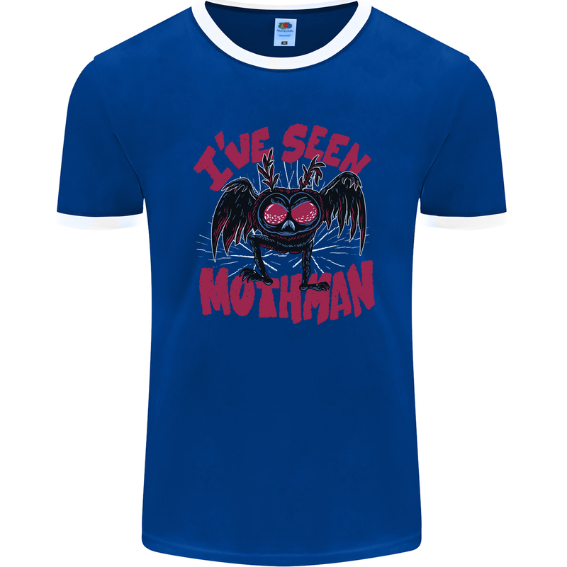 I've Seen Mothman Mens Ringer T-Shirt FotL Royal Blue/White