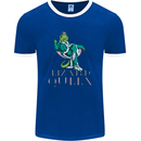 Lizard Queen Chameleon Bearded Dragon Mens Ringer T-Shirt FotL Royal Blue/White