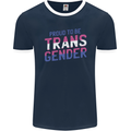 Proud to Be Transgender LGBT Mens Ringer T-Shirt FotL Navy Blue/White