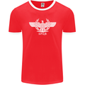 Gym SPQR Training Bodybuilding Mens Ringer T-Shirt FotL Red/White