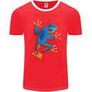 A Cool Frog Climbing Up Mens Ringer T-Shirt FotL Red/White