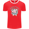 Unicorn Birthday Princess 4th 5th 6th 7th 8th Mens Ringer T-Shirt FotL Red/White