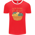 Friends Hookers Funny Crochet Knitting Mens Ringer T-Shirt FotL Red/White