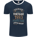 Premium Vintage 30th Birthday 1993 Mens Ringer T-Shirt FotL Navy Blue/White