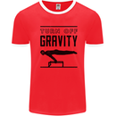 Pommel Horse Gymnastics Turn Off Gravity Gymnast Mens Ringer T-Shirt Red/White