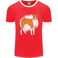 A Basenji Dog Mens Ringer T-Shirt FotL Red/White