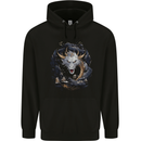 White Japanese Dragon Fantasy Childrens Kids Hoodie Black