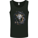 White Japanese Dragon Fantasy Mens Vest Tank Top Black