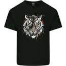White Siberian Tiger Kids T-Shirt Childrens Black