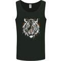 White Siberian Tiger Mens Vest Tank Top Black