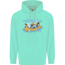 White Water Rafting Paddle On Whitewater Childrens Kids Hoodie Peppermint