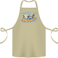 White Water Rafting Paddle On Whitewater Cotton Apron 100% Organic Khaki