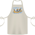 White Water Rafting Paddle On Whitewater Cotton Apron 100% Organic Natural