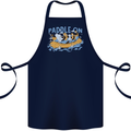 White Water Rafting Paddle On Whitewater Cotton Apron 100% Organic Navy Blue