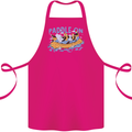 White Water Rafting Paddle On Whitewater Cotton Apron 100% Organic Pink