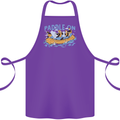 White Water Rafting Paddle On Whitewater Cotton Apron 100% Organic Purple