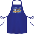 White Water Rafting Paddle On Whitewater Cotton Apron 100% Organic Royal Blue