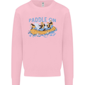 White Water Rafting Paddle On Whitewater Kids Sweatshirt Jumper Light Pink