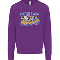 White Water Rafting Paddle On Whitewater Kids Sweatshirt Jumper Purple