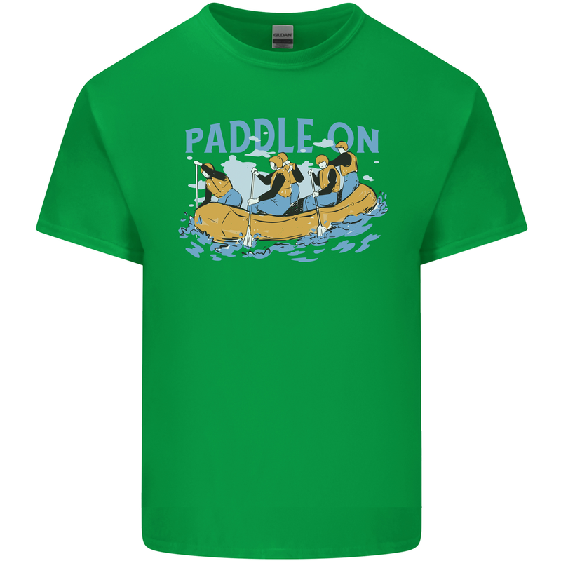 White Water Rafting Paddle On Whitewater Kids T-Shirt Childrens Irish Green