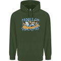 White Water Rafting Paddle On Whitewater Mens 80% Cotton Hoodie Forest Green