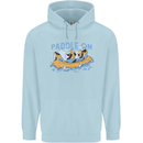 White Water Rafting Paddle On Whitewater Mens 80% Cotton Hoodie Light Blue