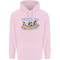 White Water Rafting Paddle On Whitewater Mens 80% Cotton Hoodie Light Pink