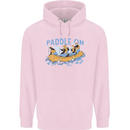 White Water Rafting Paddle On Whitewater Mens 80% Cotton Hoodie Light Pink